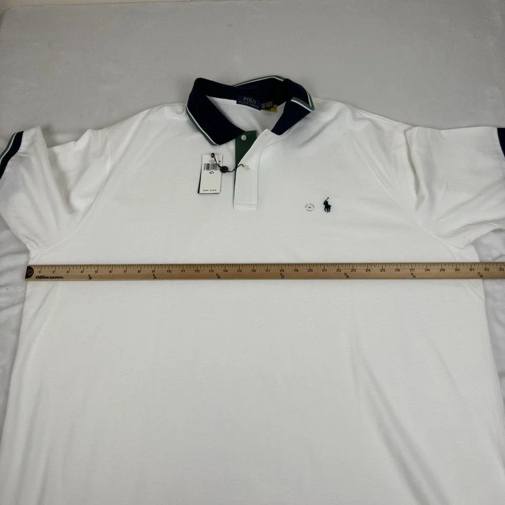 Polo Ralph Lauren Classic Fit Polo Shirt Big &Tall Men's 4XLT White NWT $125 - Picture 5 of 10